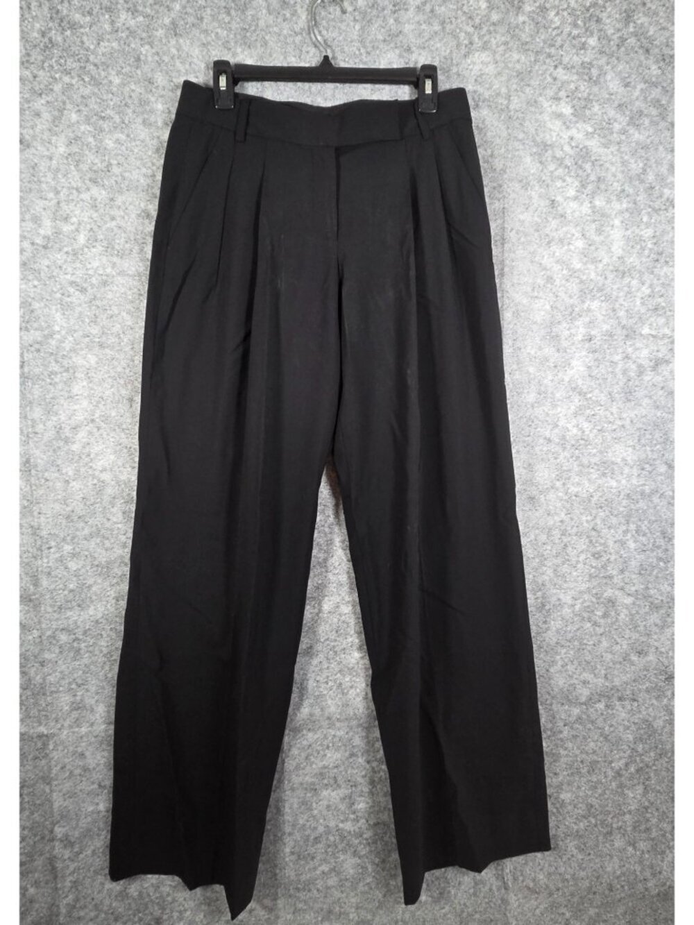 DKNY Women's  Flat Front Wool Dress Pants Black Size 6